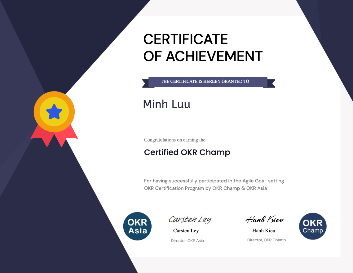 Advanced OKR Course - OKR Champion Certificate online